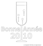 Carte de voeux Bonne Anne 2010 - Champagne -- 10/12/09