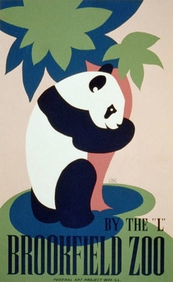 Brookfield Zoo Poster 1938 Panda