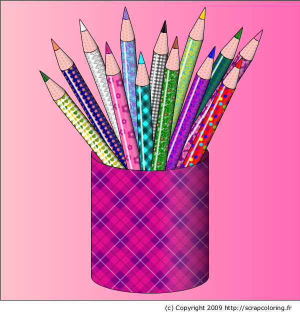 Coloriage Crayons de couleur