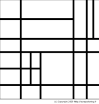Composition dans le style de Piet Mondrian