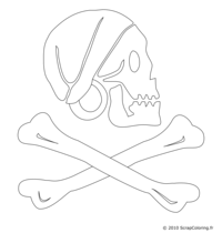 Drapeau pirate de profil