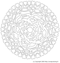 Rosace Coeurs et Rose