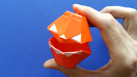 Citrouille en origami parlante